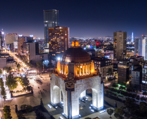 aerial view of mexico city