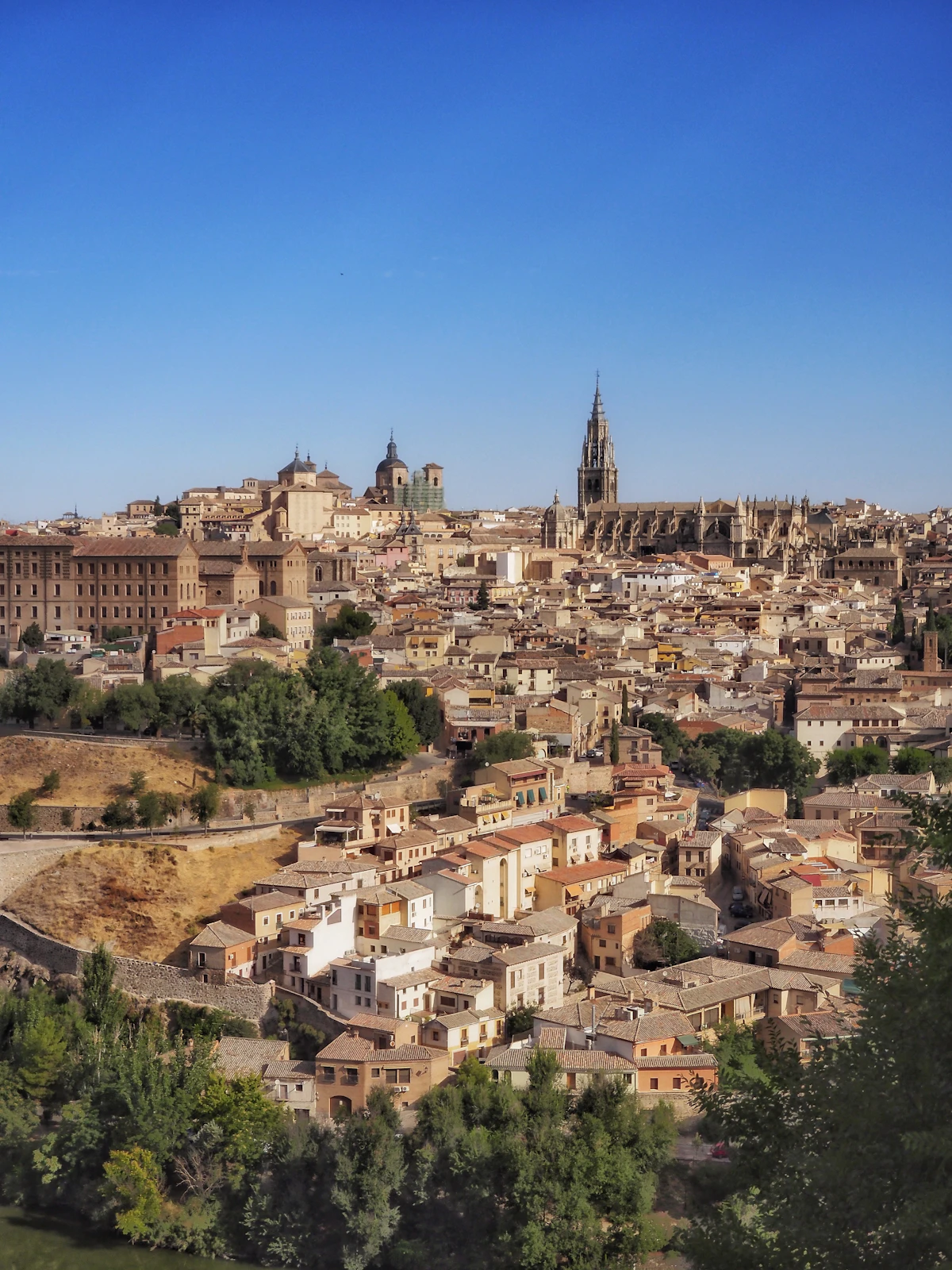 The historic skyline of Toledo with its cathedral and ancient fortifications